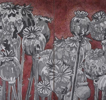 A Cycle Of Poppies - Diptych 