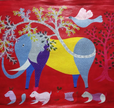 Elephant & Rabbit in the forest