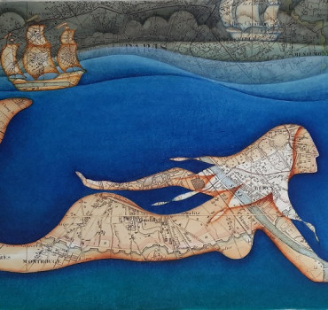 Mermaid and ships