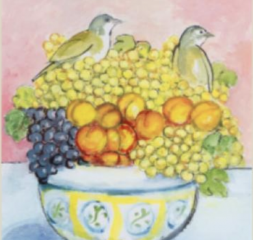 The dish of fruits