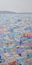 Blue Cities - The Poetic Soul | 32 x 20 in