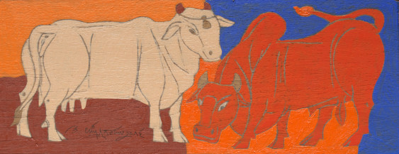 Cow and Bull | 4 x 10 in.