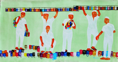 Dabbawala | 28 X 53 Inches