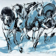 Galloping Horses | 36 x 36 in