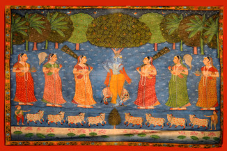 Krishna With Gopis | 36 X 48 Inches