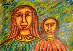 Mother and Daughter | 16.2 X 23.1 Inches