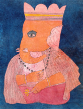 Six Tusked Shri Ganesh Meditating | 15 x 11 in