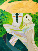 The Man with Barn Owl - 02 | 24 x 18 in