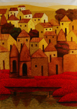 Village II | 72 X 48 Inches