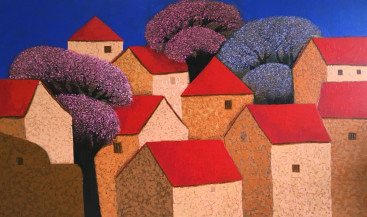 Villagescape | 31 X 49 Inches